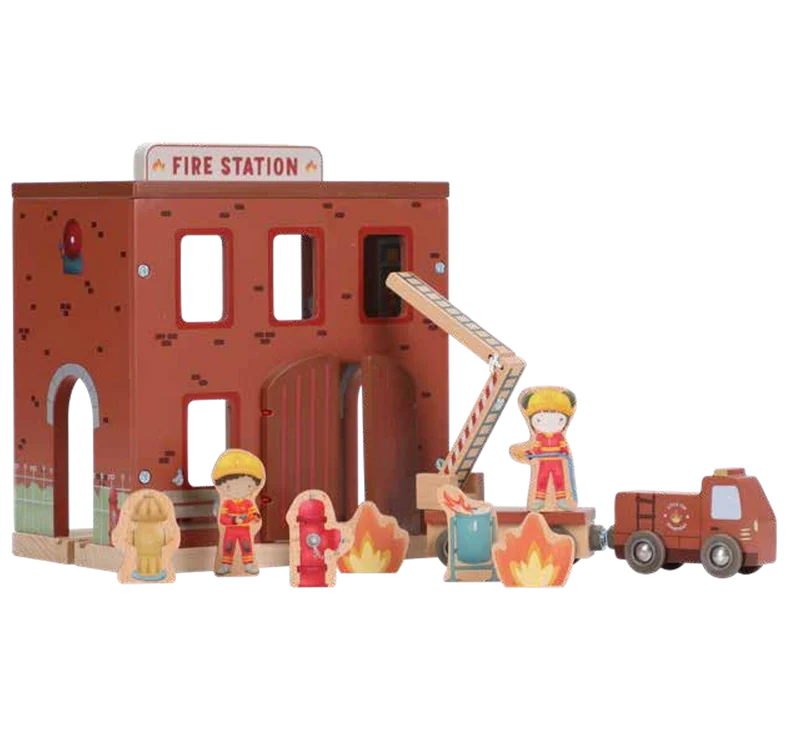 Caserne de pompiers en bois FSC – Jeu d’imitation