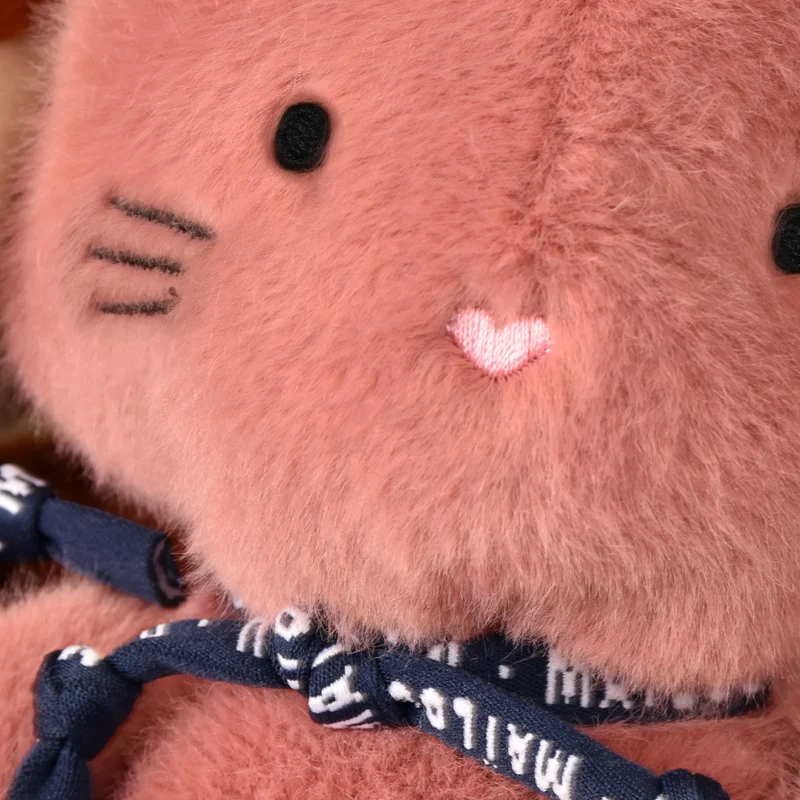 Peluche Chat Rose Méloé 37 ou 56 cm – Peluche artisanale made in France Maïlou