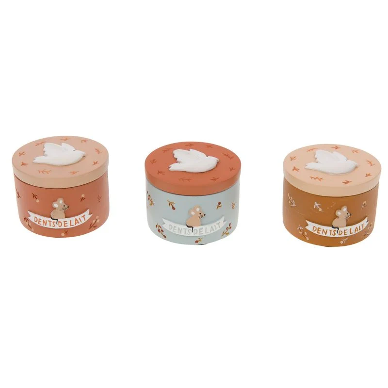 Boîte à Dents de Lait Birdy – Terracotta, Bleu ou Marron