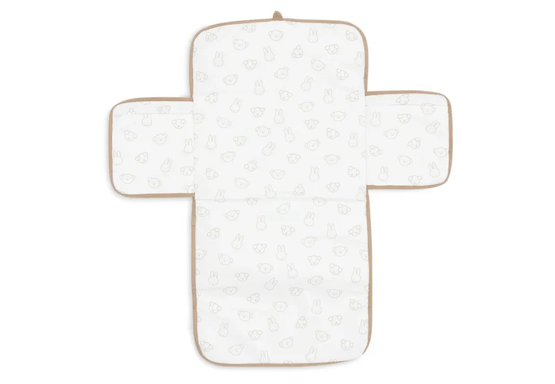 Tapis à Langer nomade avec poches Miffy Jacquard Teddy - Biscuit