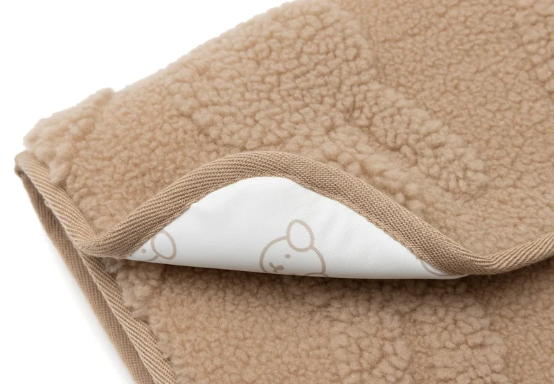 Tapis à Langer nomade avec poches Miffy Jacquard Teddy - Biscuit