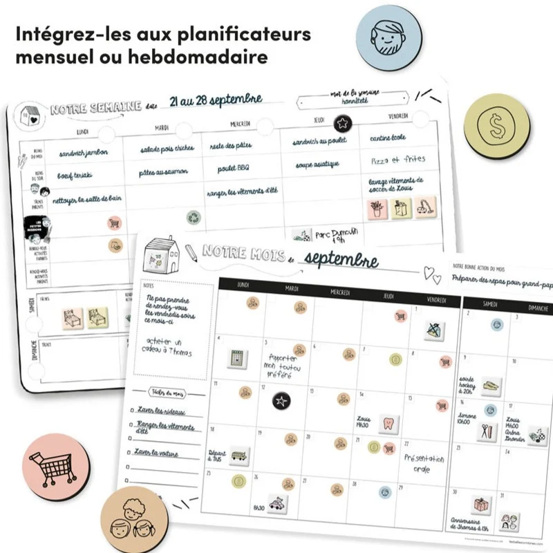 Planificateur magnétique familial