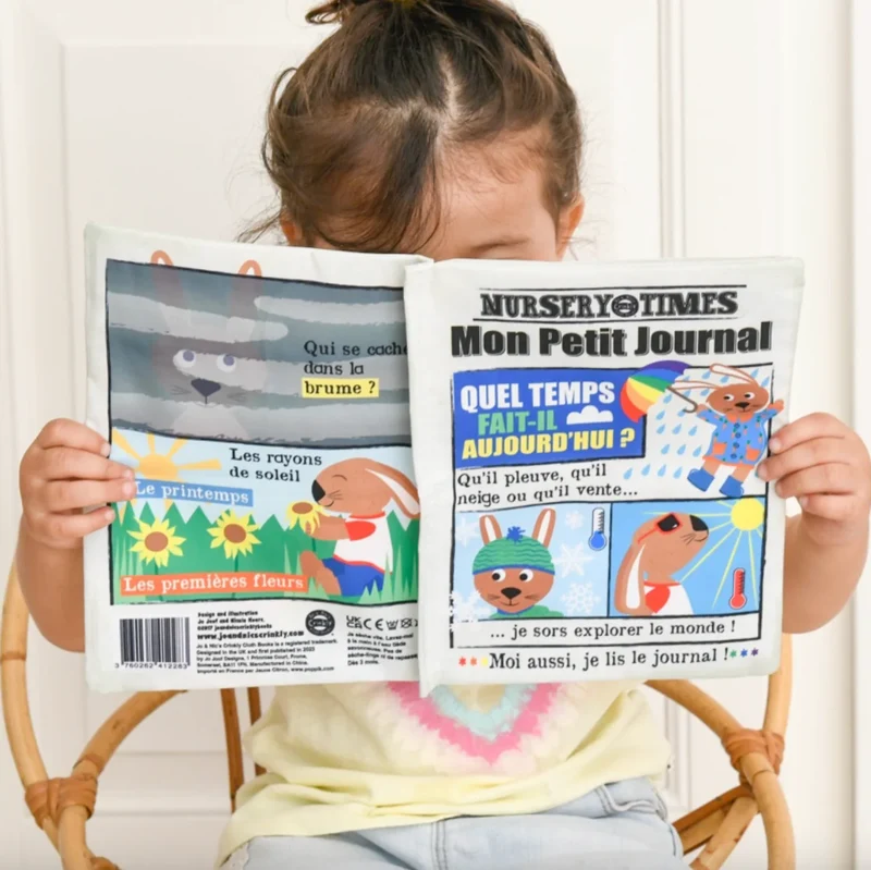Mon petit journal la météo – Livre Tissu Sensoriel pour Bébé
