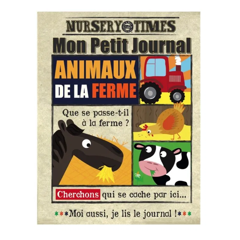 Mon petit journal la ferme – Livre Tissu Sensoriel pour Bébé