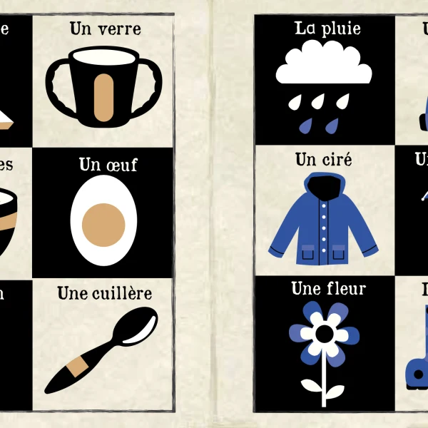 Mon petit journal noir et blanc – Livre Tissu Sensoriel pour Bébé