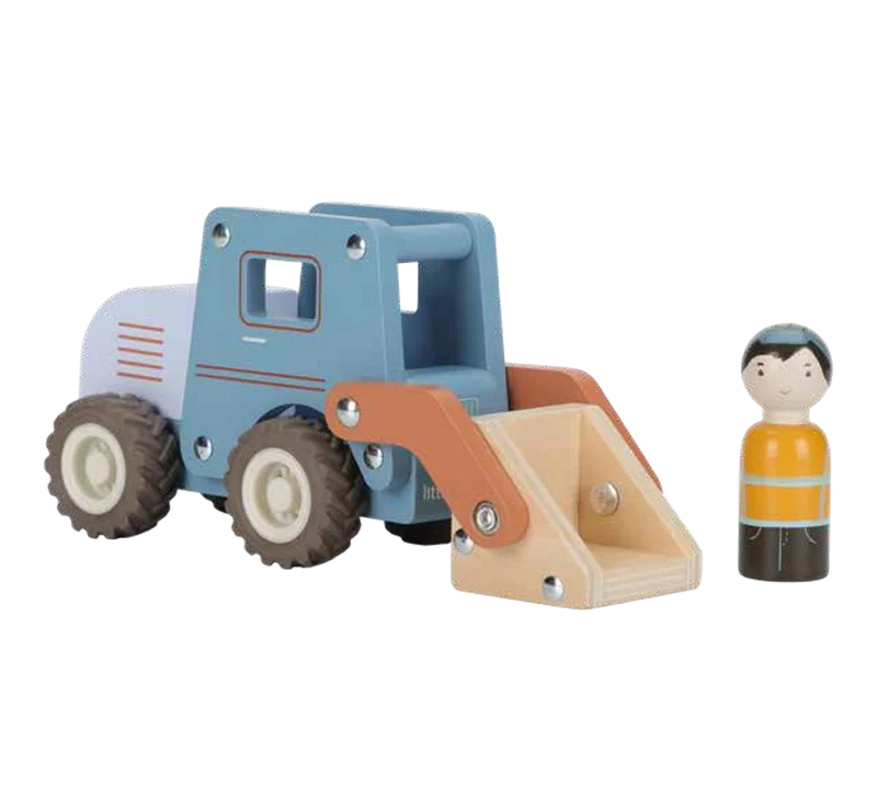 Pelleteuse en bois FSC avec pelle fonctionnelle et figurine