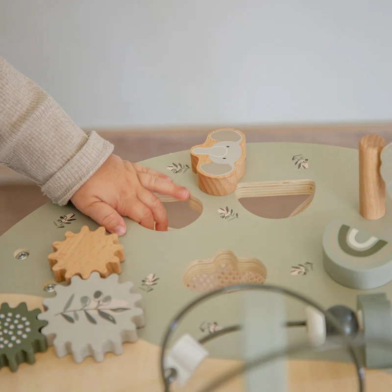 Table d’activités en bois - Vert olive