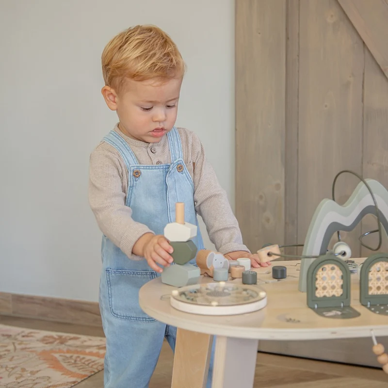 Table d’activités en bois - Vert olive