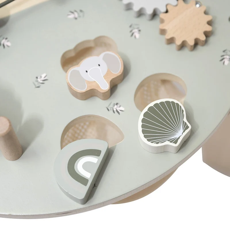 Table d’activités en bois - Vert olive