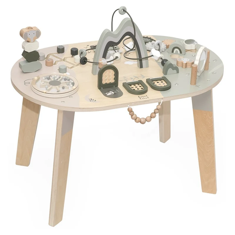 Table d’activités en bois - Vert olive