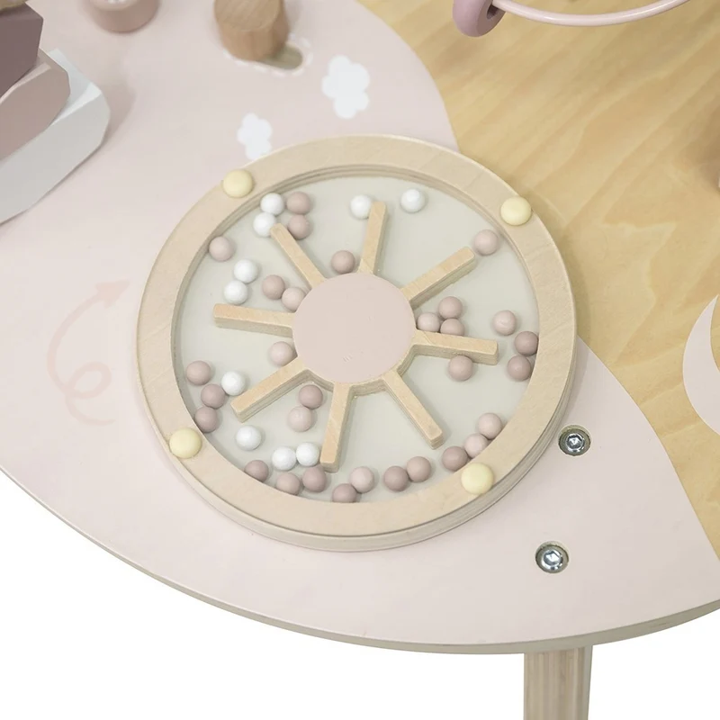 Table d’activités en bois - Rose