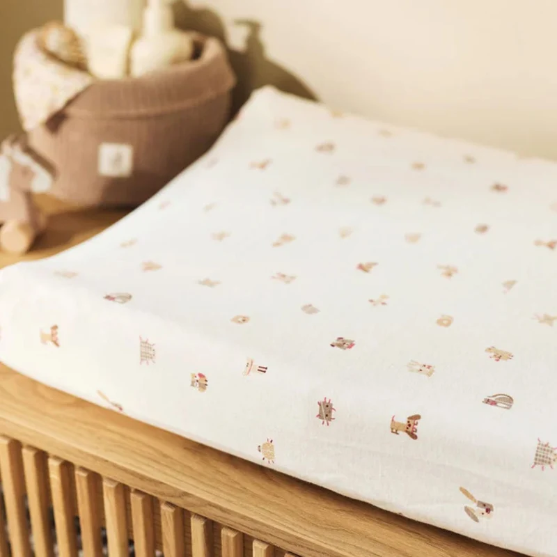 Housse matelas à Langer Jersey 50x70cm - Animal Friends