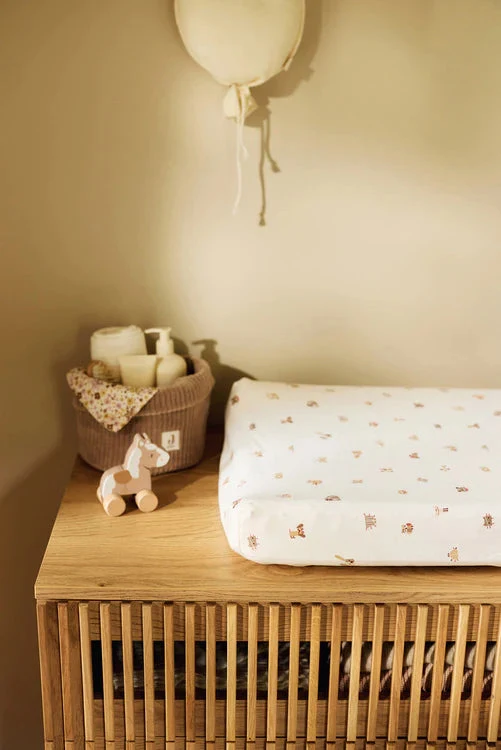 Housse matelas à Langer Jersey 50x70cm - Animal Friends
