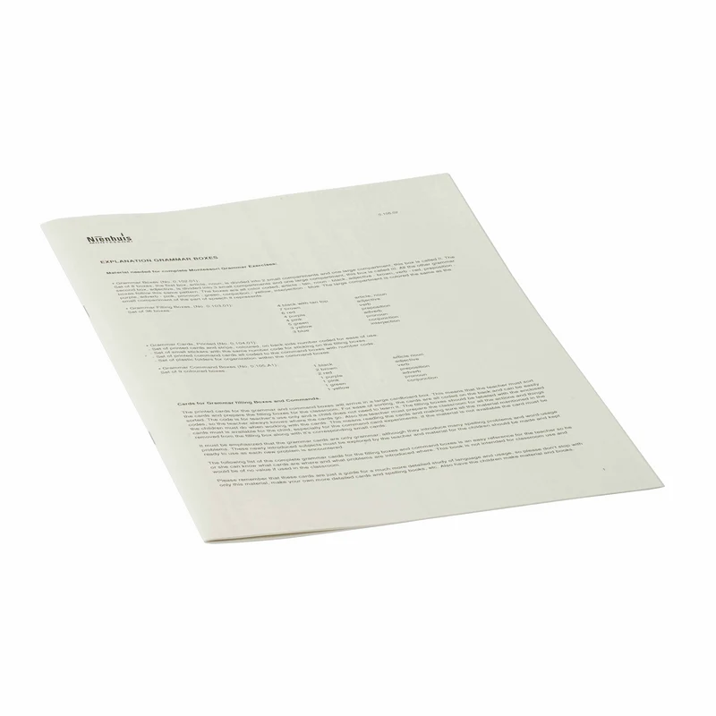 Mode d'emploi des boîtes de grammaire en anglais -Nienhuis AMI