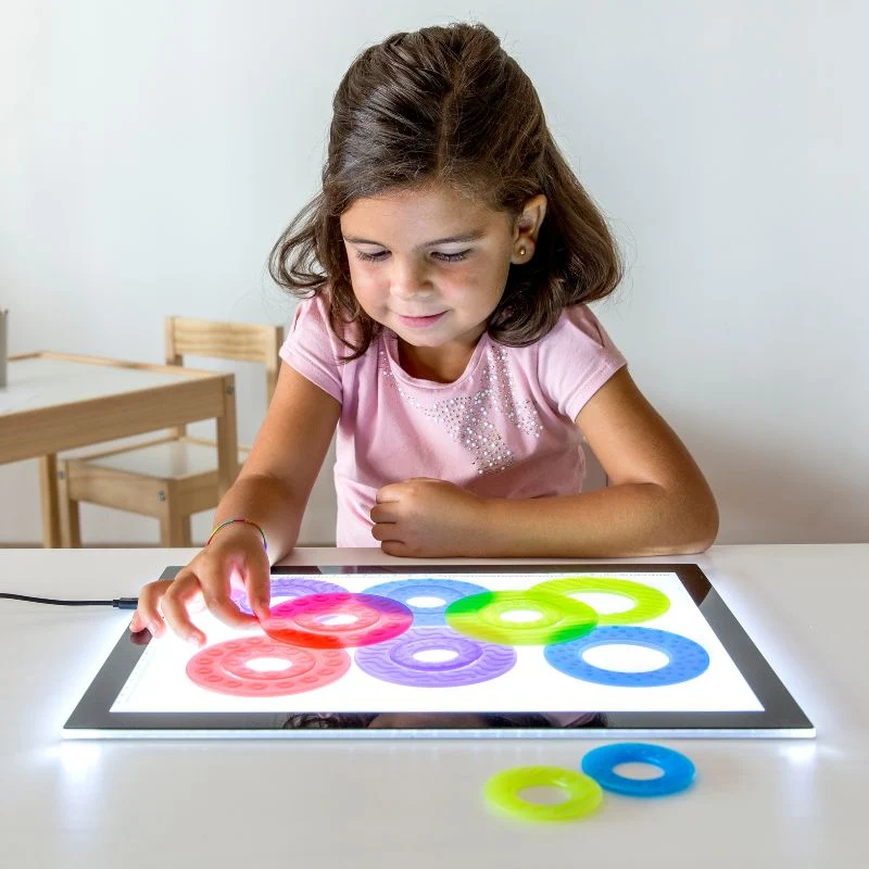 Anneaux translucides pour table lumineuse