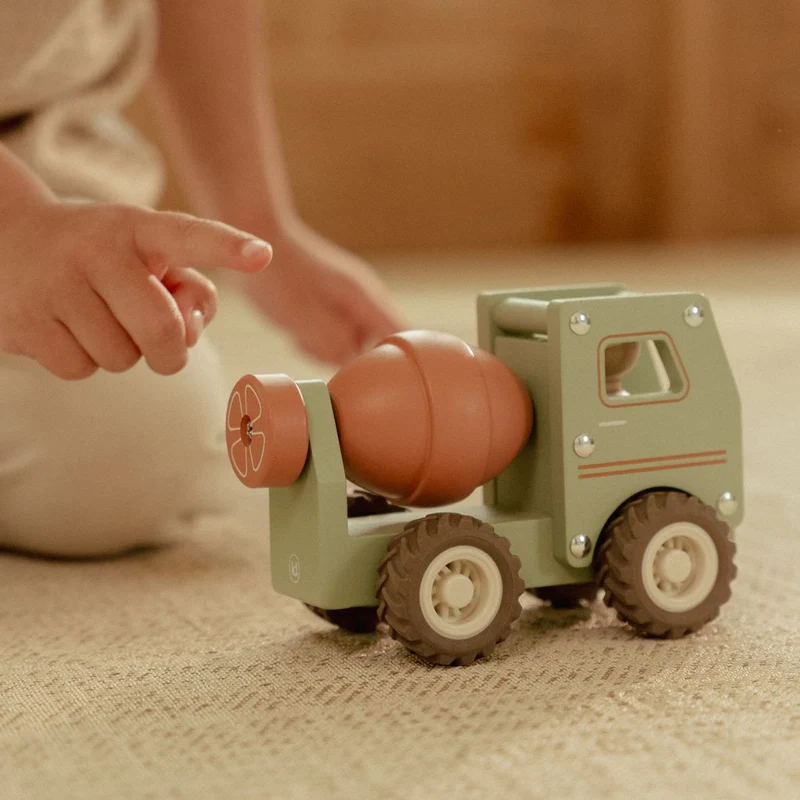 Camion toupie en bois FSC – Jouet d’éveil et construction