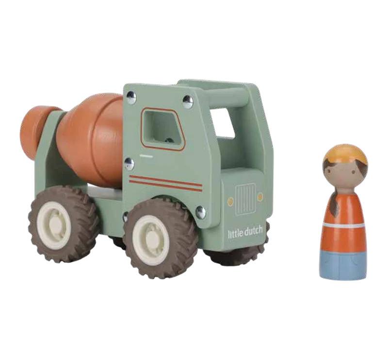 Camion toupie en bois FSC – Jouet d’éveil et construction