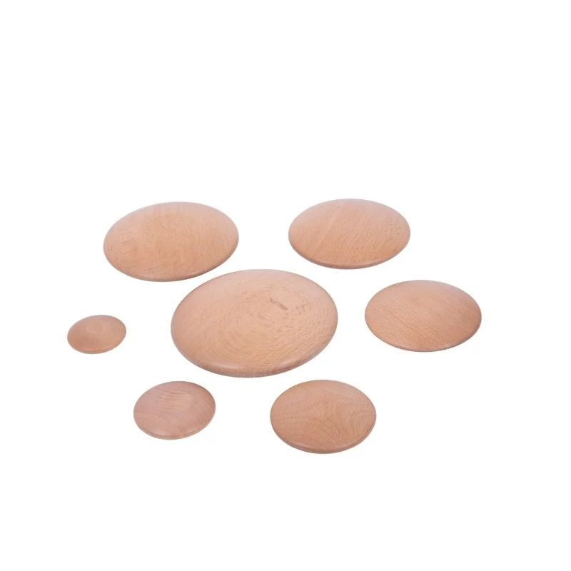7 galets en bois