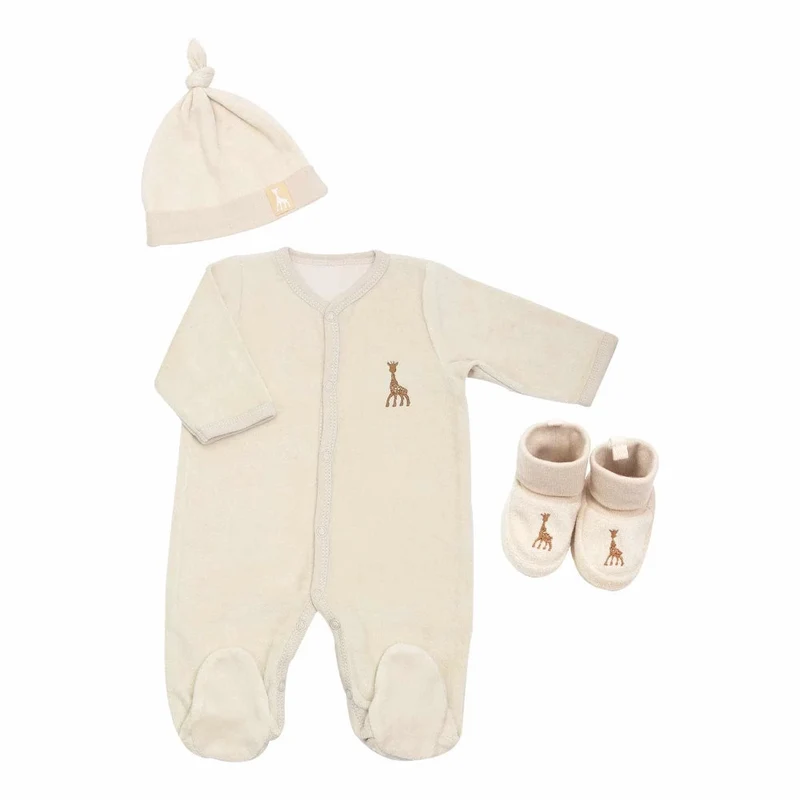 Ensemble de naissance beige 1 mois - Sophie la girafe©