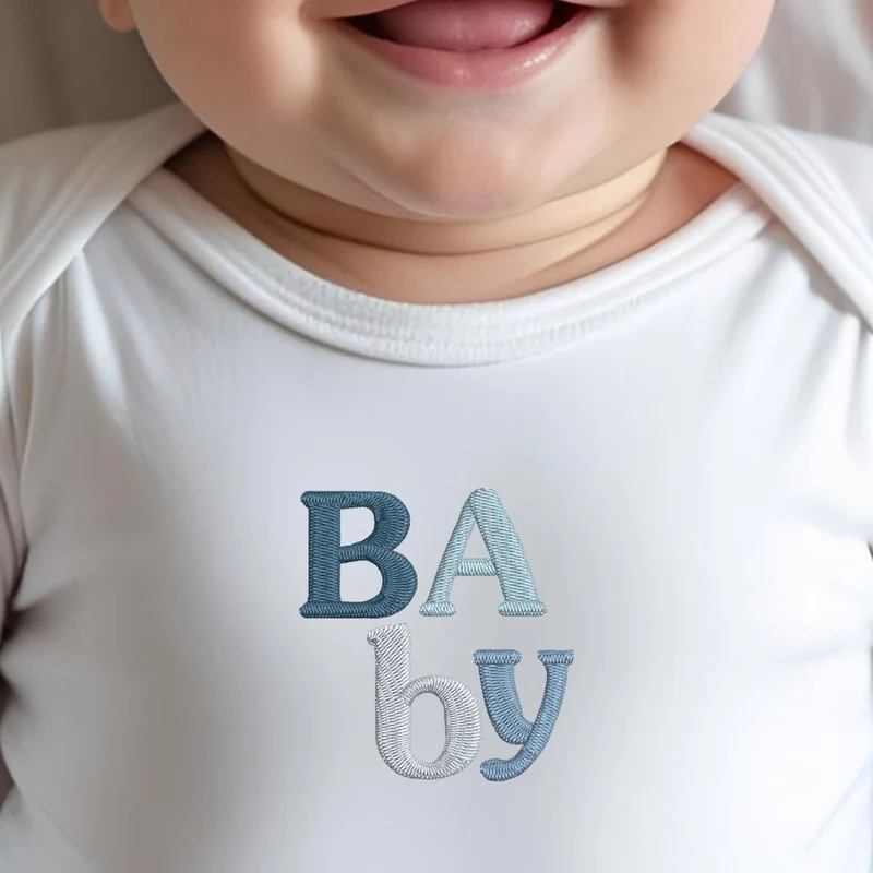 Bodie bébé brodé Nuances océan
