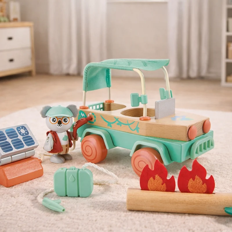 Voiture tout-terrain oscar enfant écologique – Jouet sauvetage forêt 3 ans