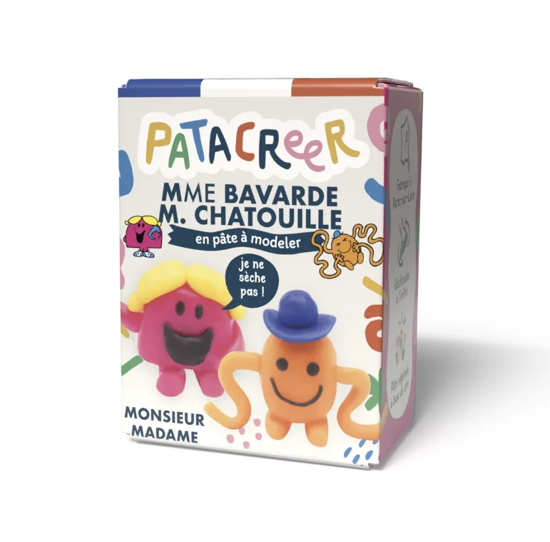 Kit à fabriquer MmeBAVARDE & MrCHATOUILLE en pâte à modeler