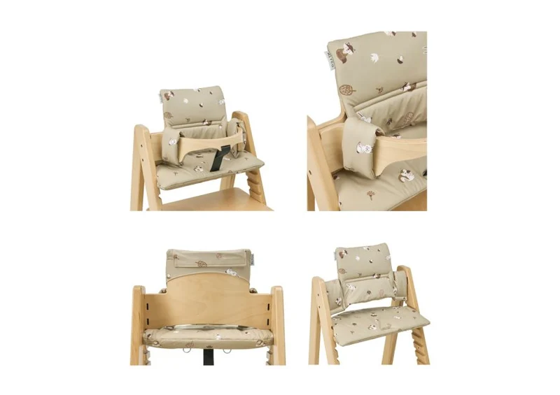 Coussin chaise haute- animaux forêt