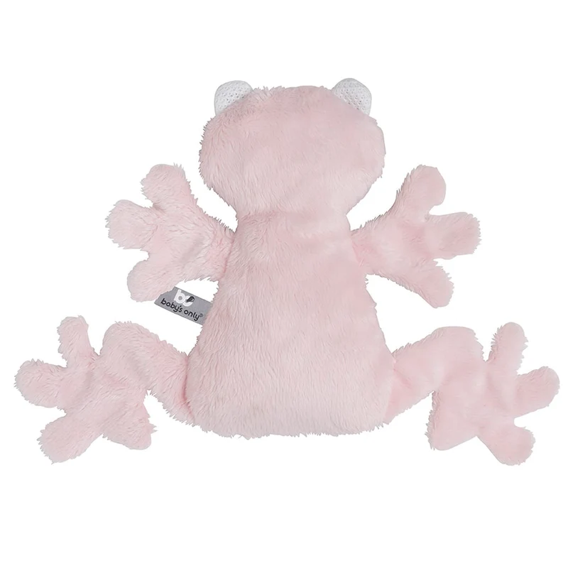 Miroir doudou d'éveil grenouille rose très clair