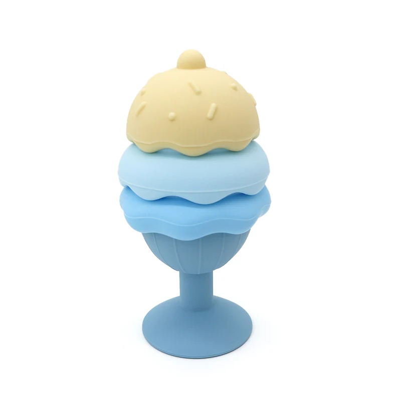 Tour à empiler glace en silicone bleu