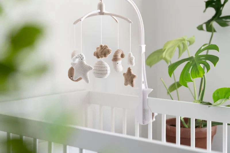 Mobile bébé musical Heaven taupe lin chaud