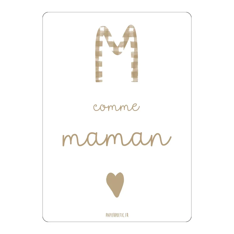 Carte "M comme Maman"