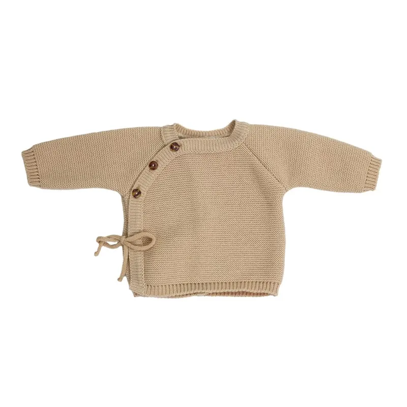 Trousseau naissance - Brassière chaussons et bonnet noisette