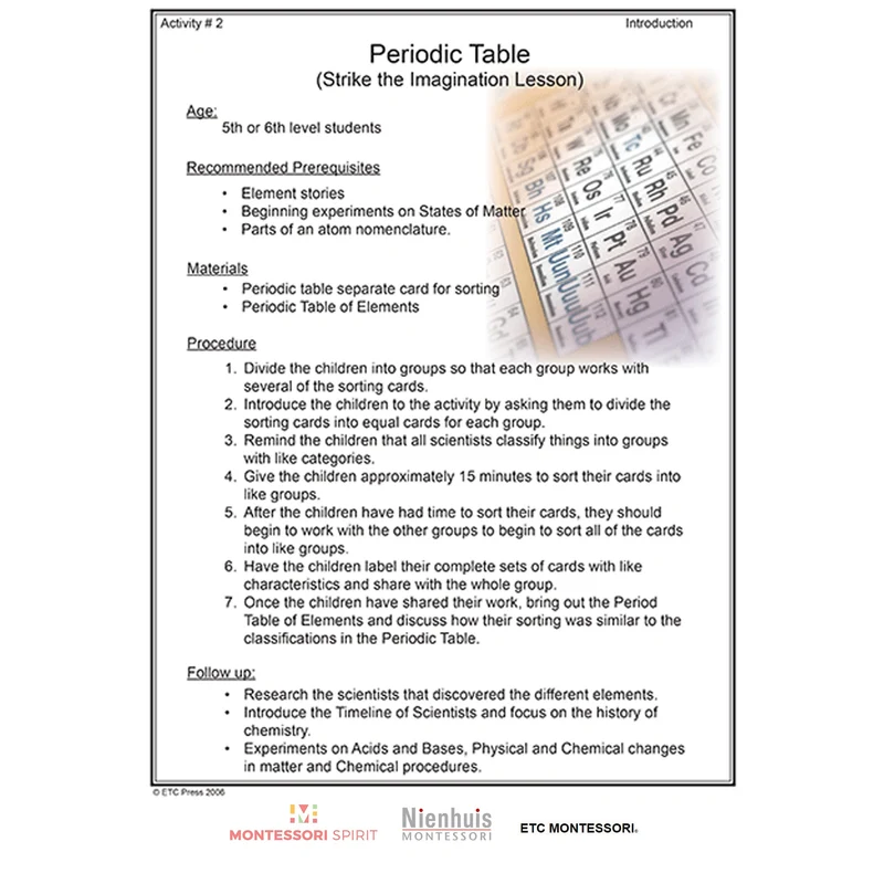 Upper Elementary Chemistry Curriculum