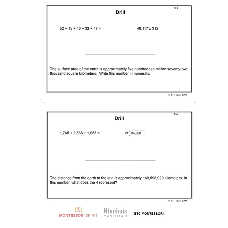 Decimal Work and Task Cards