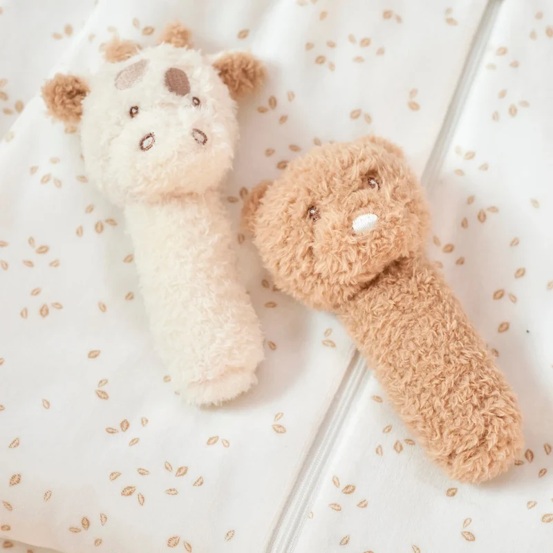 Hochet ours caramel TEDDY - 14 cm