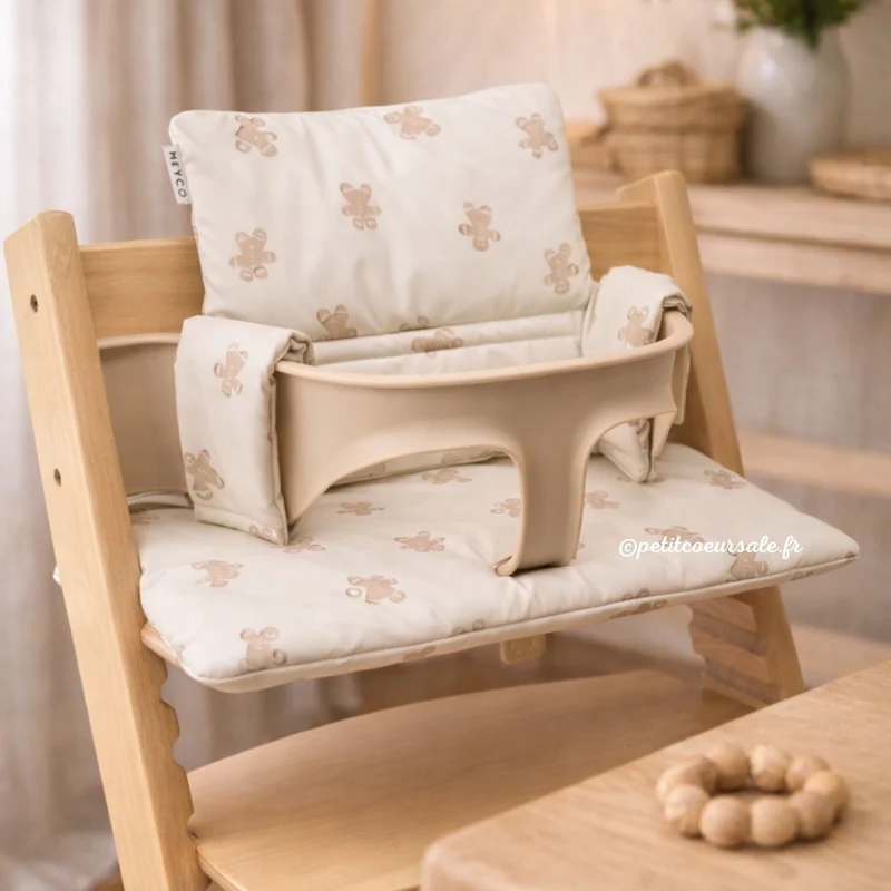 Coussin chaise haute Pain d'épices - sable doux