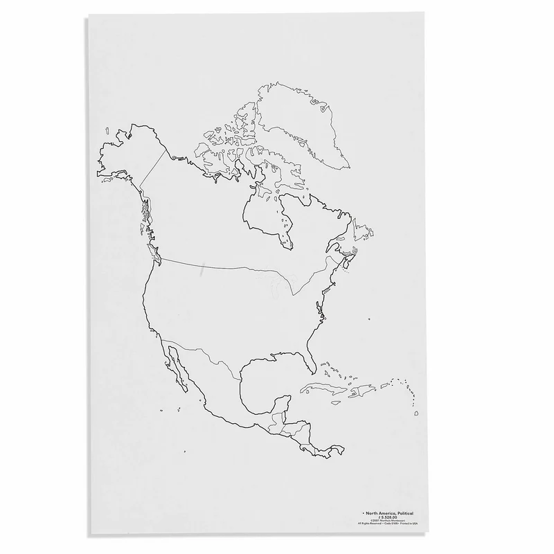 Carte des états d'Amérique du Nord x 50 - Nienhuis AMI