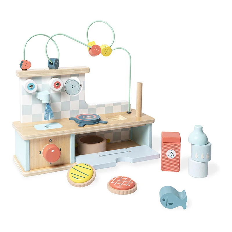 Jeu d’éveil en bois, Cuisine multi-activités