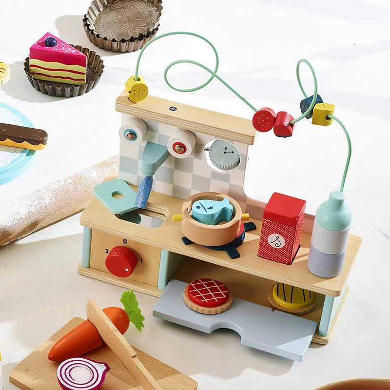 Jeu d’éveil en bois, Cuisine multi-activités
