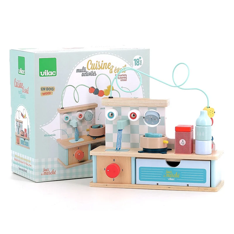 Jeu d’éveil en bois, Cuisine multi-activités