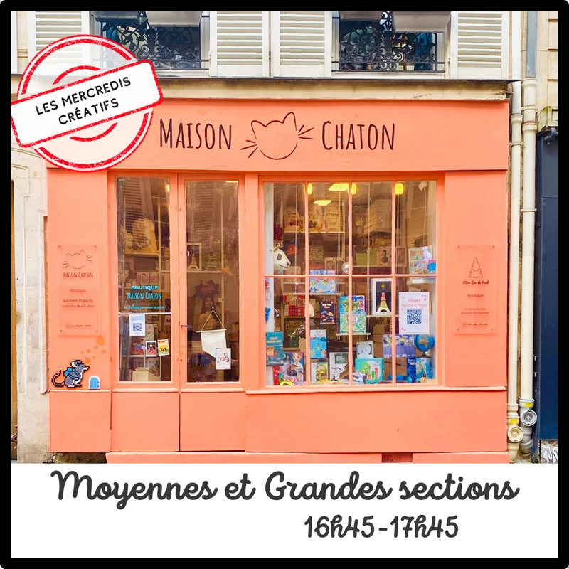 Atelier créatif à la carte Moyenne et Grande section - mercredi 16h45-17h45