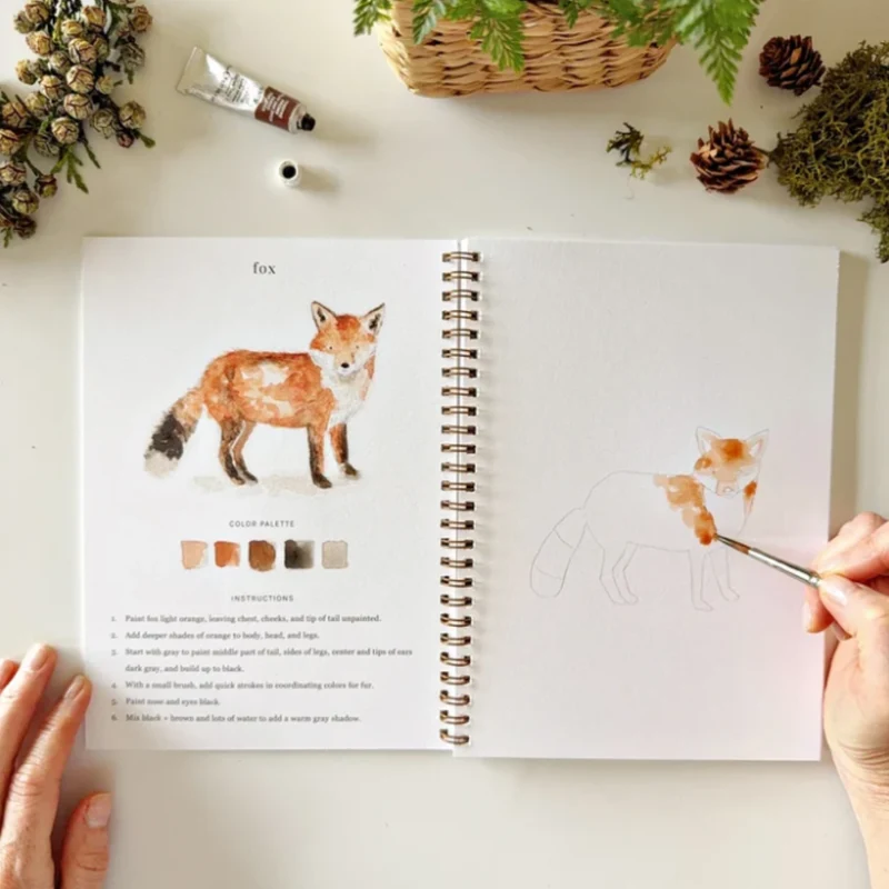 Carnet d'aquarelle - Forêt