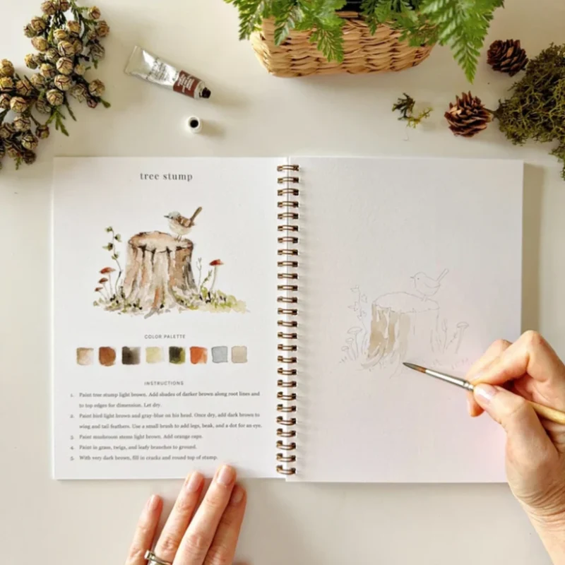 Carnet d'aquarelle - Forêt