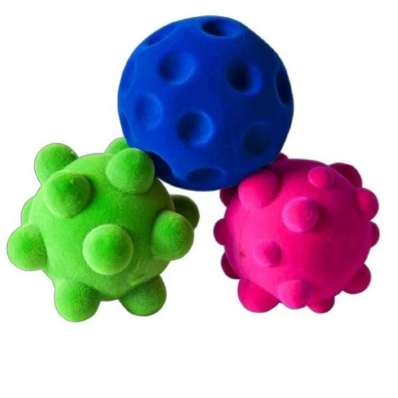 3 balles toucher velours