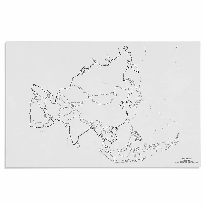 Cartes des états de l'Asie x 50 - Nienhuis AMI