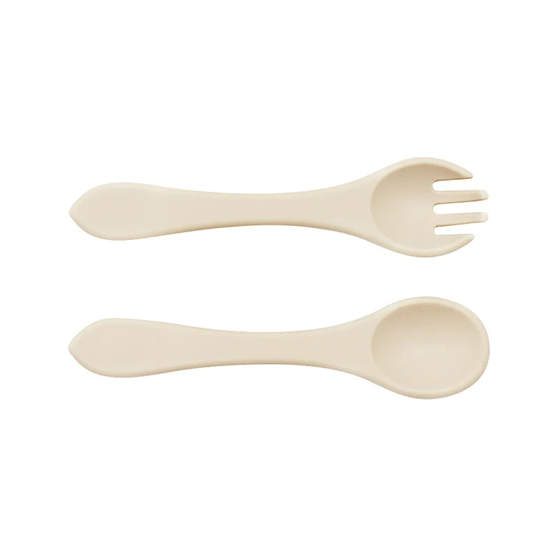 Couverts souples Silicone beige