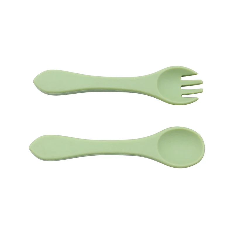 Couverts souples Silicone Olive