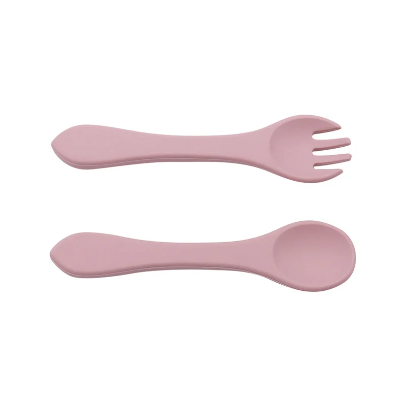 Couverts souples Silicone Pale Pink
