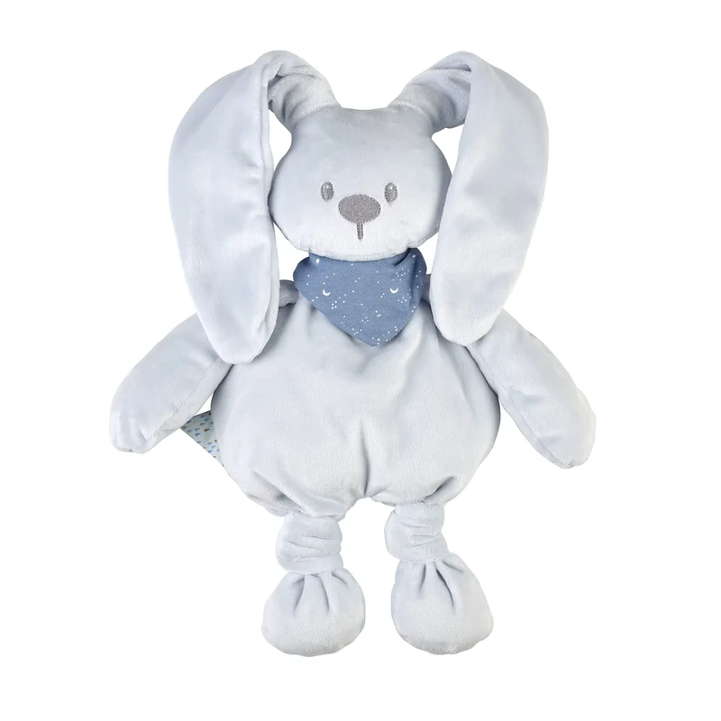 Peluche Lapin LAPIDOU bleu pastel
