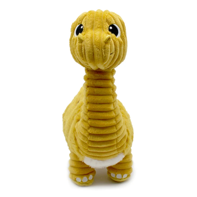 Peluche Marcus le diplodocus maman et son bébé jaune moutarde - Les Ptipotos